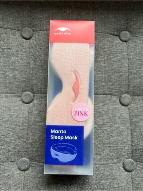 Manta Sleep Mask Sunrise Pink in box